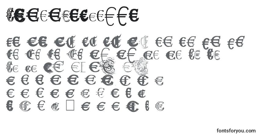 Fuente UbiqitaEuropa - alfabeto, números, caracteres especiales