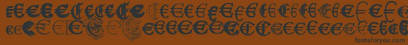 UbiqitaEuropa Font – Black Fonts on Brown Background