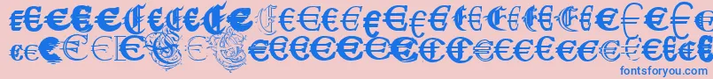 UbiqitaEuropa Font – Blue Fonts on Pink Background