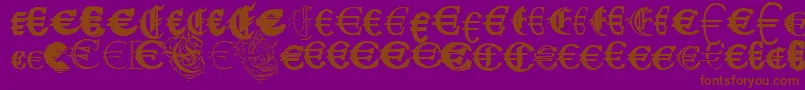 UbiqitaEuropa Font – Brown Fonts on Purple Background