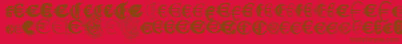 UbiqitaEuropa Font – Brown Fonts on Red Background