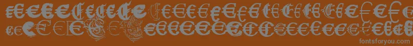 UbiqitaEuropa Font – Gray Fonts on Brown Background
