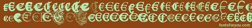 UbiqitaEuropa Font – Green Fonts on Brown Background