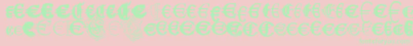 UbiqitaEuropa Font – Green Fonts on Pink Background