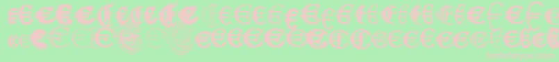 UbiqitaEuropa Font – Pink Fonts on Green Background