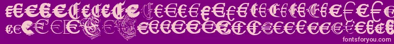 UbiqitaEuropa Font – Pink Fonts on Purple Background