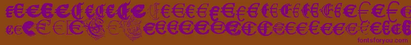 UbiqitaEuropa Font – Purple Fonts on Brown Background