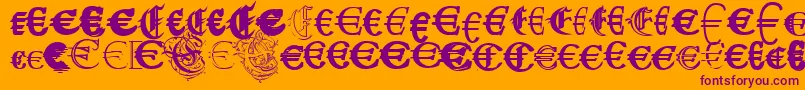 UbiqitaEuropa Font – Purple Fonts on Orange Background
