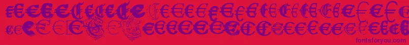 UbiqitaEuropa Font – Purple Fonts on Red Background