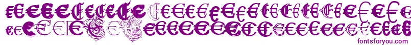 フォントUbiqitaEuropa – 紫色のフォント