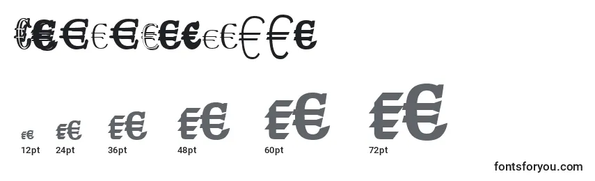 UbiqitaEuropa Font Sizes