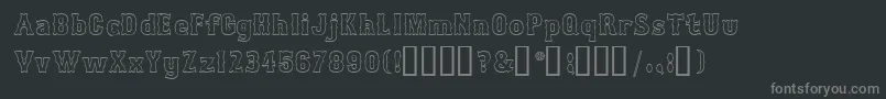 BosoxOutline Font – Gray Fonts on Black Background
