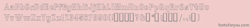 BosoxOutline Font – Gray Fonts on Pink Background