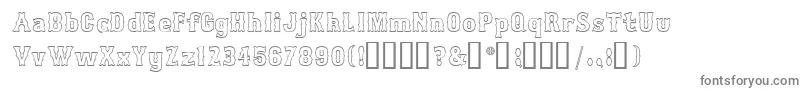 BosoxOutline Font – Gray Fonts on White Background
