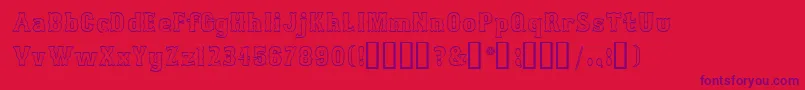 BosoxOutline Font – Purple Fonts on Red Background