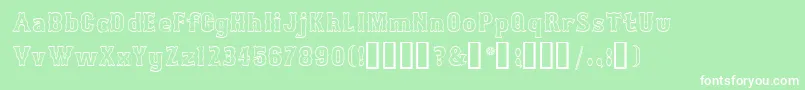 BosoxOutline Font – White Fonts on Green Background