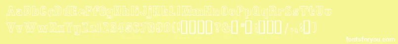 BosoxOutline Font – White Fonts on Yellow Background