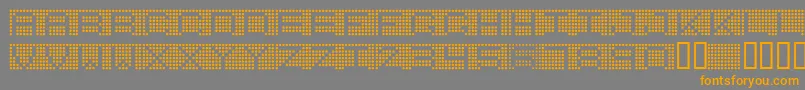 7incr Font – Orange Fonts on Gray Background