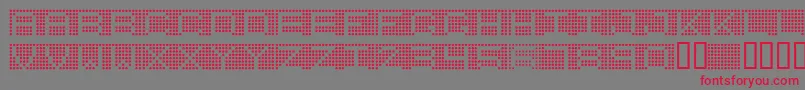 7incr-Schriftart – Rote Schriften auf grauem Hintergrund