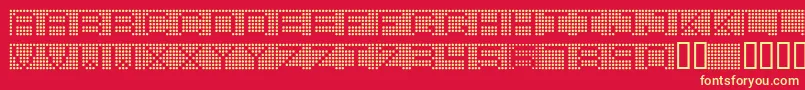 7incr Font – Yellow Fonts on Red Background