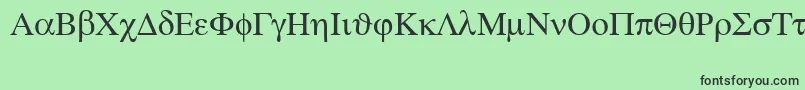 フォントSymbolps – 緑の背景に黒い文字