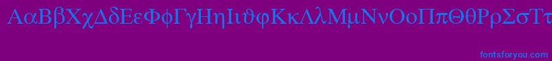 Symbolps Font – Blue Fonts on Purple Background