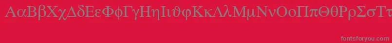 Symbolps-Schriftart – Graue Schriften auf rotem Hintergrund