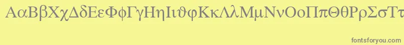 フォントSymbolps – 黄色の背景に灰色の文字