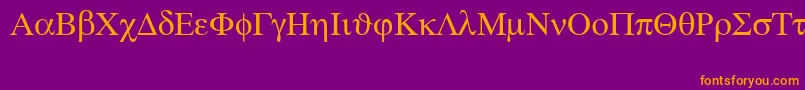 Symbolps Font – Orange Fonts on Purple Background