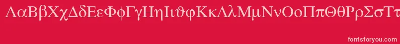 Fonte Symbolps – fontes rosa em um fundo vermelho