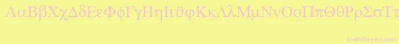 Symbolps Font – Pink Fonts on Yellow Background
