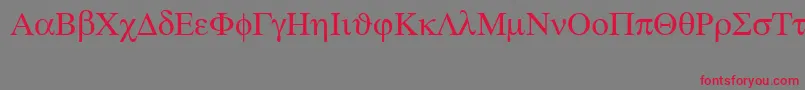 Symbolps Font – Red Fonts on Gray Background
