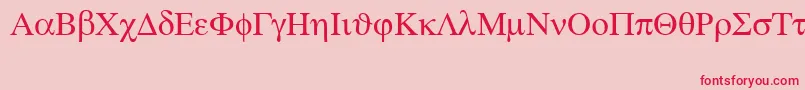 Symbolps Font – Red Fonts on Pink Background