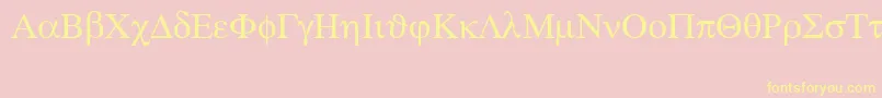 Symbolps Font – Yellow Fonts on Pink Background