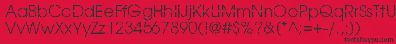 フォントBamboogothicBook – 赤い背景に黒い文字