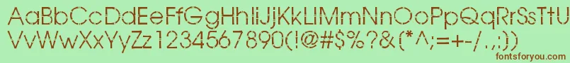 BamboogothicBook Font – Brown Fonts on Green Background