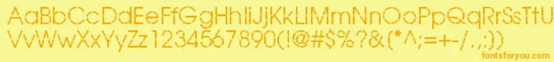 BamboogothicBook Font – Orange Fonts on Yellow Background