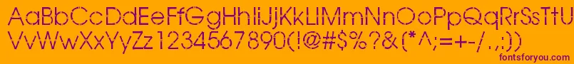 BamboogothicBook-Schriftart – Violette Schriften auf orangefarbenem Hintergrund