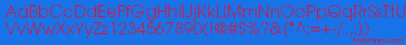 BamboogothicBook Font – Red Fonts on Blue Background