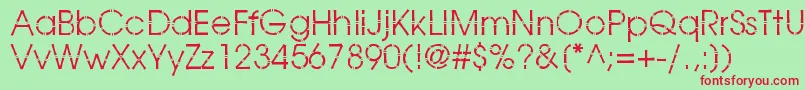 BamboogothicBook Font – Red Fonts on Green Background