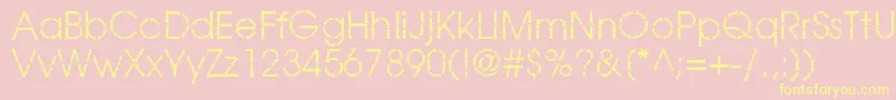 BamboogothicBook Font – Yellow Fonts on Pink Background