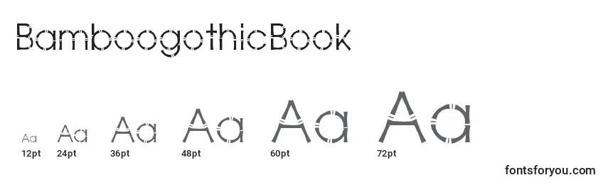 Размеры шрифта BamboogothicBook (75486)