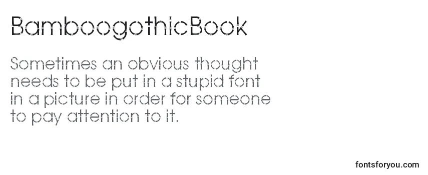 BamboogothicBook (75486) Font