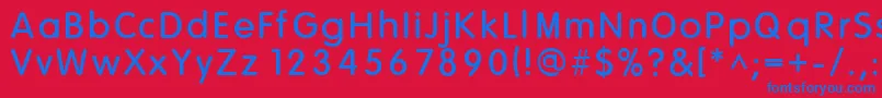 HowieSFunhouse Font – Blue Fonts on Red Background