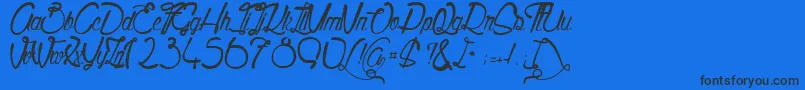 QualityStreet Font – Black Fonts on Blue Background