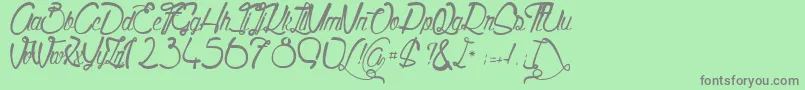 QualityStreet Font – Gray Fonts on Green Background