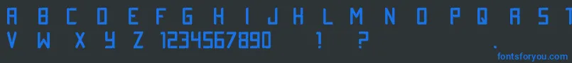 TestySan Font – Blue Fonts on Black Background