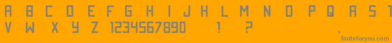 TestySan Font – Gray Fonts on Orange Background