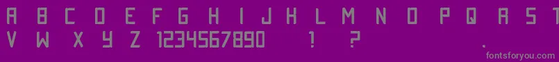 TestySan Font – Gray Fonts on Purple Background