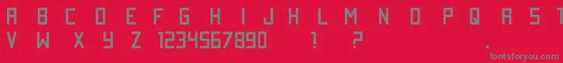 TestySan Font – Gray Fonts on Red Background